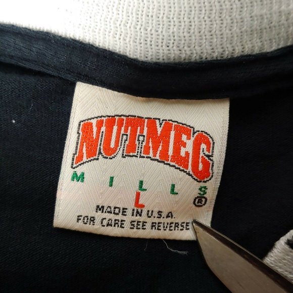 Vintage Nutmeg Nascar Mark Miller #6 Mens T Shirt Checked Flag Roush Racing Blk - Picture 4 of 6